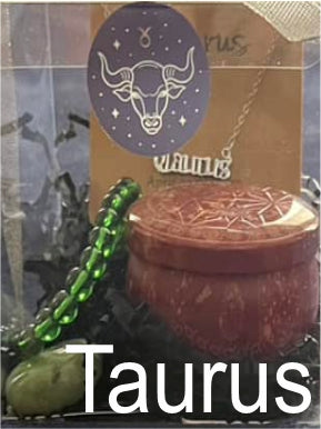 Zodiac Candle Set with Necklace, bracelet and crystal